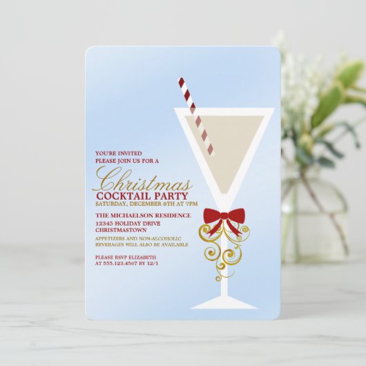 Festive Noël Cocktail Invitations (Debout devant)