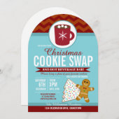 Festive Noël Cookie Swap Party Invitation (Devant / Derrière)