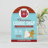 Festive Noël Cookie Swap Party Invitation (Debout devant)