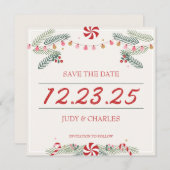 Festive Noël Enregistrer les cartes de dates (Devant / Derrière)