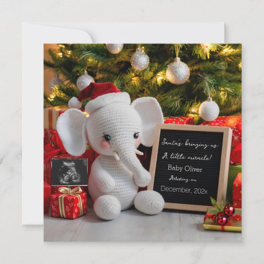 Festive Noël grossesse faire-part (Devant)