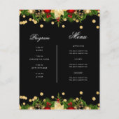 Festive Noël Invitation de vacances avec programme (Dos)