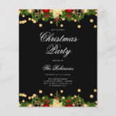 Festive Noël Invitation de vacances avec programme (Devant)