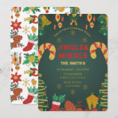 Festive Noël Invitation Festive Christ (Devant / Derrière)