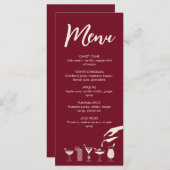 Festive Noël moyen siècle menu de cocktails modern (Devant / Derrière)