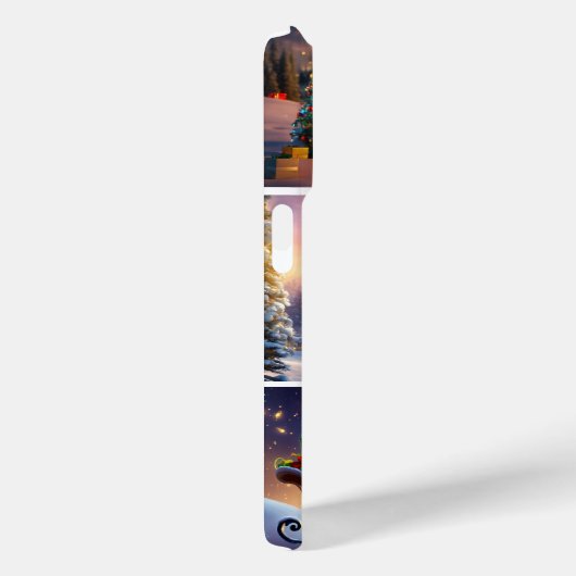 Festive Noël Père Noël iPhone 15 Pro Coque (Verso / Droite)