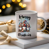 Festive Nordic Gnome Trio with Candles and Winter Koffiemok