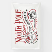 Festive North Pole Hot Chocolade Spandoek (Verticaal)