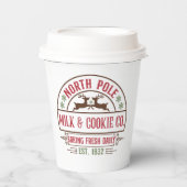 Festive North Pole Milk Cookie Company Papieren Bekers (Voorkant)