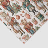 Festive Nutcracker Mice with Holiday Decor Tissuepapier (Detail)