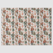 Festive Nutcracker Mice with Holiday Decor Tissuepapier (Voorkant)