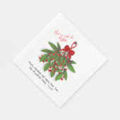 Festive ontmoet me onder de Mistletoe Kerstmis Servet (Hoek)