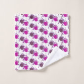 Festive Paarse Baubble Holiday Decor Bad Handdoek (Wasdoekje)