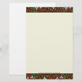 Festive Painted Mistletoe on Red Stationery Briefpapier (Voorkant / Achterkant)