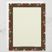 Festive Painted Mistletoe op Red Letterhead Briefhoofd Ontwerp (Voorkant / Achterkant)