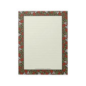 Festive Painted Mistletoe op rood groot Notitieblo Notitieblok (Gedraaid)