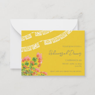 Festive Papel Picado Rehearsal Dinner Uitnodiging