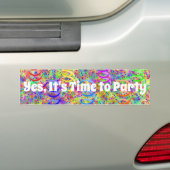 Festive Party Confetti Pattern Bumpersticker (Op auto)