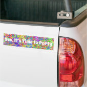 Festive Party Confetti Pattern Bumpersticker (Op Truck)