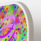 Festive Party Confetti Pattern Pickleball Paddle (Links Detail)