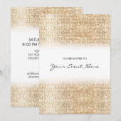 Festive Party (Modern Gold Faux) Kaart (Voorkant / Achterkant)