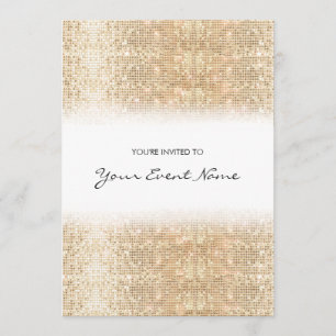 Festive Party (Modern Gold Faux) Kaart