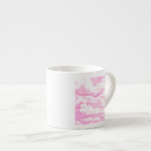 Festive Pastel Pink happy Clouds Espresso Kop