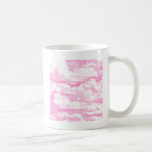 Festive Pastel Pink happy Clouds Koffiemok