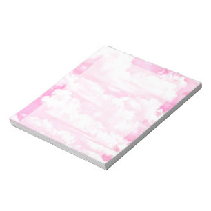 Festive Pastel Pink happy Clouds Notitieblok