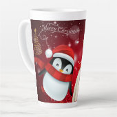 Festive PENGUIN & BEAR MERRY CHRISTMAS Latte Mug  Latte Mok (Linkerhoek)