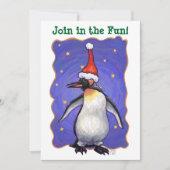 Festive Penguin-hoofden en kerstmis Kaart (Voorkant)