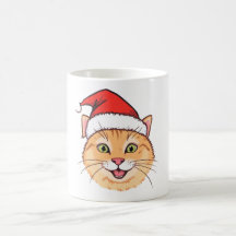 Festive Père Noël Cat Mug - Perfect Christmas Gift