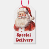 Festive Père Noël étiquettes de livraison pour les (Devant)