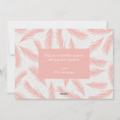 Festive photo rose feuillage de Noël Carte de vaca (Dos)