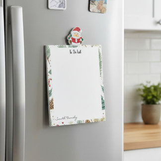 Festive Pine, Poinsettia Christmas Notepad Notitieblok