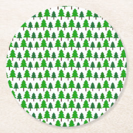 Festive Pine Trees Pattern Onderzetter