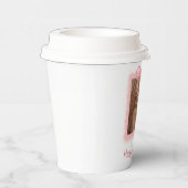 Festive Pink Bow Family Photo Paper Cup Papieren Bekers (Rechts)