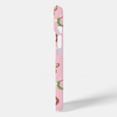 Festive Pink Gingerbread Holiday Phone Case (Achterkant / Links)