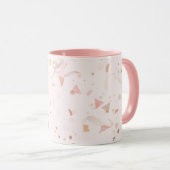 Festive Pink & Gold Pattern Mok (Voorkant rechts)