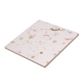 Festive Pink & Gold Pattern Tegeltje (Zijkant)