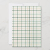 Festive Plaid Holiday Party Invitation Kaart (Achterkant)