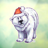 Festive Polar Beer Kerstmis Cling Raamsticker (Vel 3)