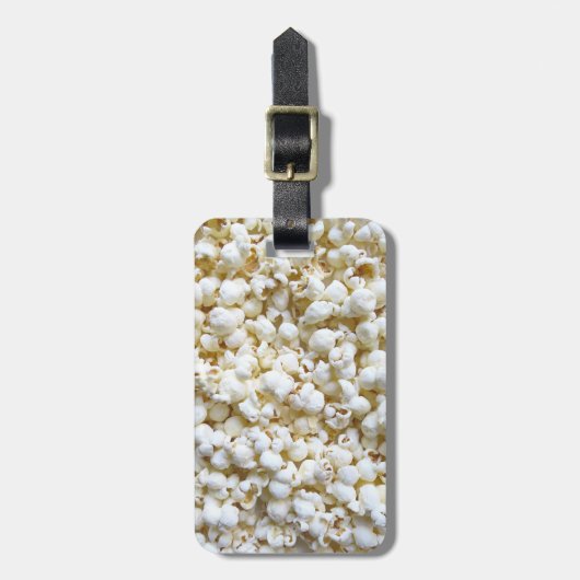 Festive Popcorn texture Photography Decor Bagagelabel (Voorkant verticaal)