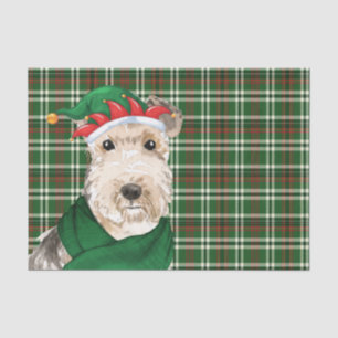 Festive Pset and Lakeland Terrier Dog Kerstmis Tissuepapier