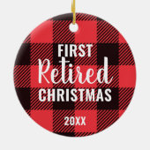 Festive Pset Persoonlijk Eerste Kerstmis in ruste Keramisch Ornament (Achterkant)
