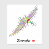 Festive Pterodactyl kleurrijke kerstdinosaurus Sticker (Vel)