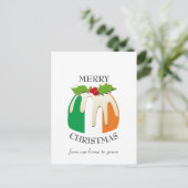 Festive Pudding IRISH FLAG-kerstBriefkaart Briefkaart (Staand voorkant)