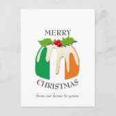 Festive Pudding IRISH FLAG-kerstBriefkaart Briefkaart (Voorkant)