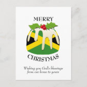 Festive Pudding JAMAICA FLAG kerstBriefkaart Briefkaart (Voorkant)
