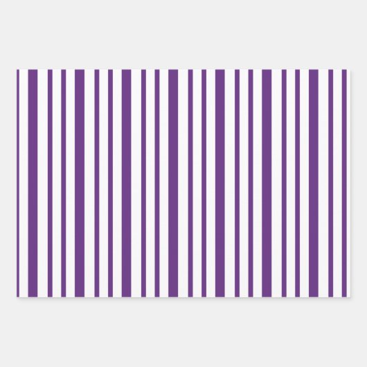 Festive Purple and White Christmas Tree Pattern Inpakpapier Vel (Voorkant 3)